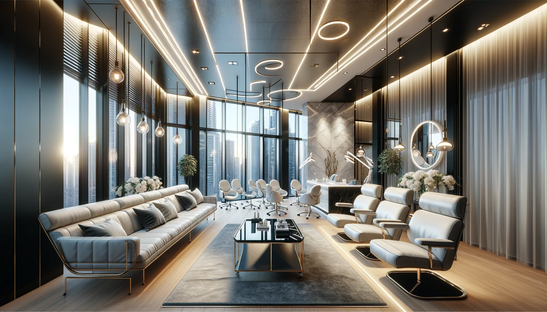 a modern plastic surgery clinic in Turkey, showcasing a sleek and contemporary design.